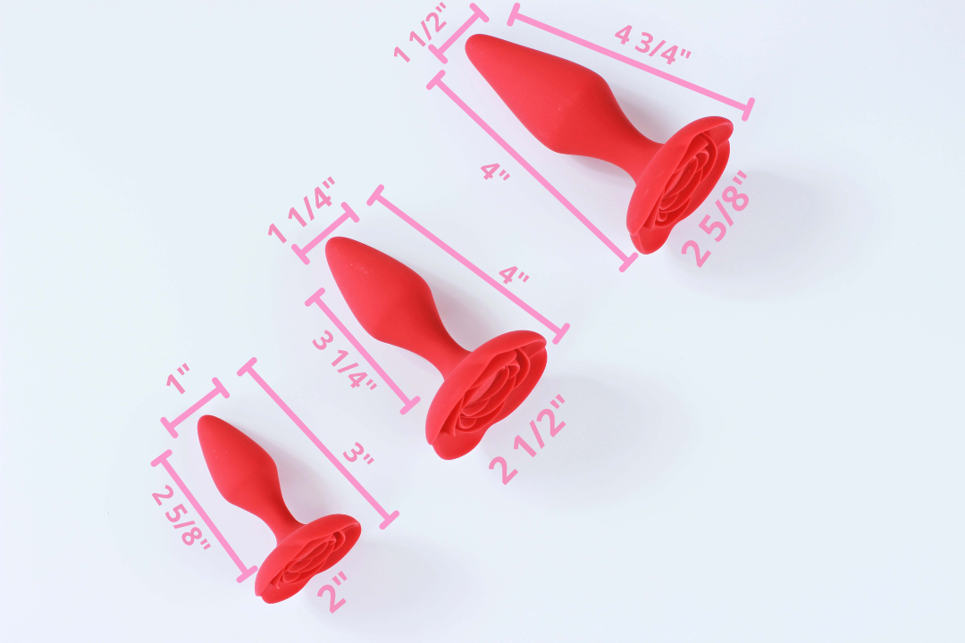Silicone Rose Anal Trainer 3 Set