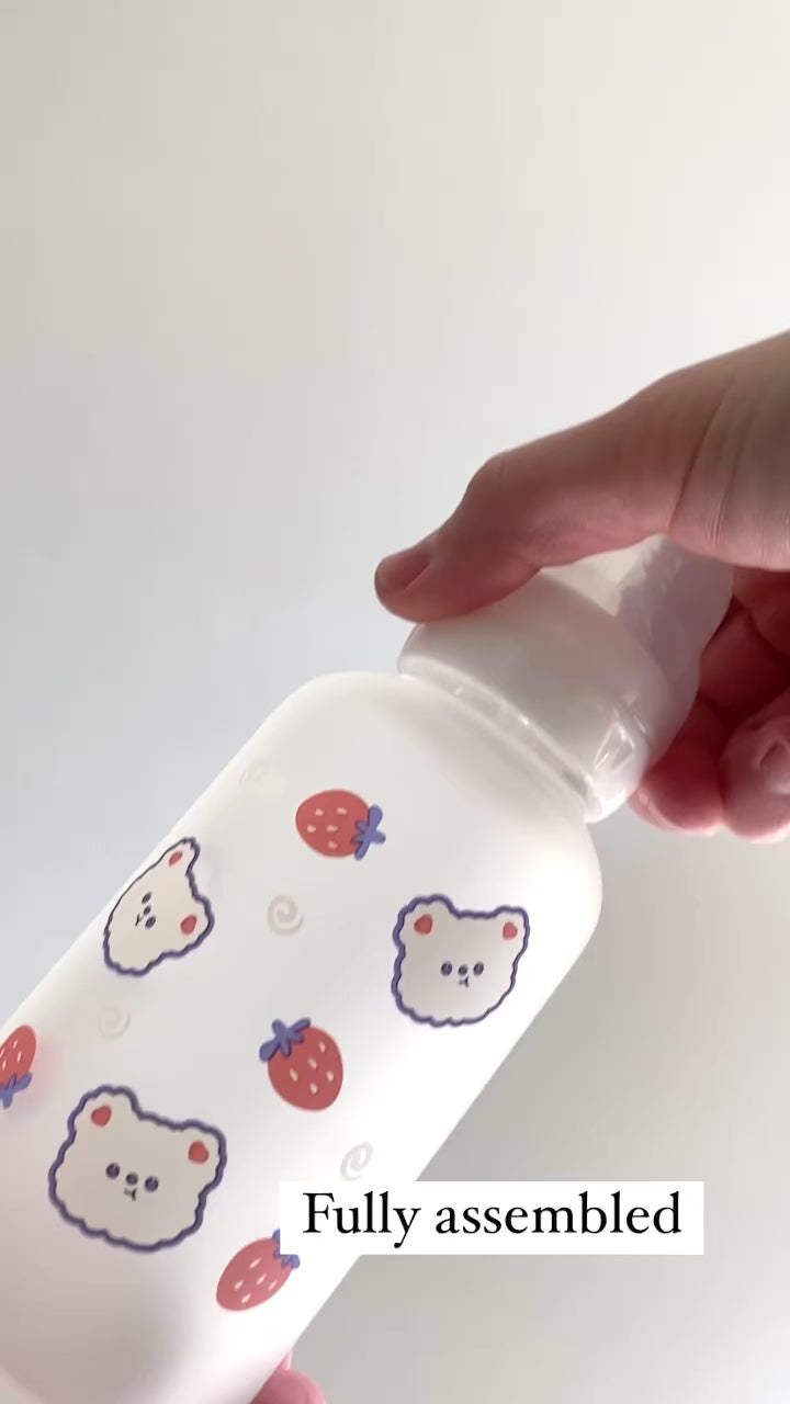 Strawberry bear Adult Baby Bottle Water Sippy Cup ABDL